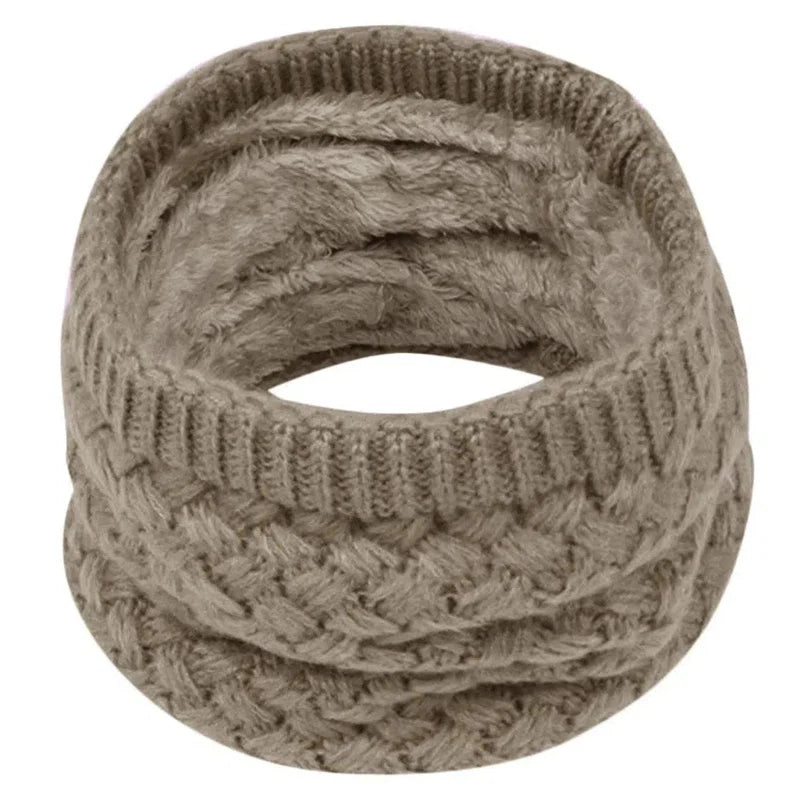 Snood Polaire Enfant Taupe 3-10 ans / 25*21cm