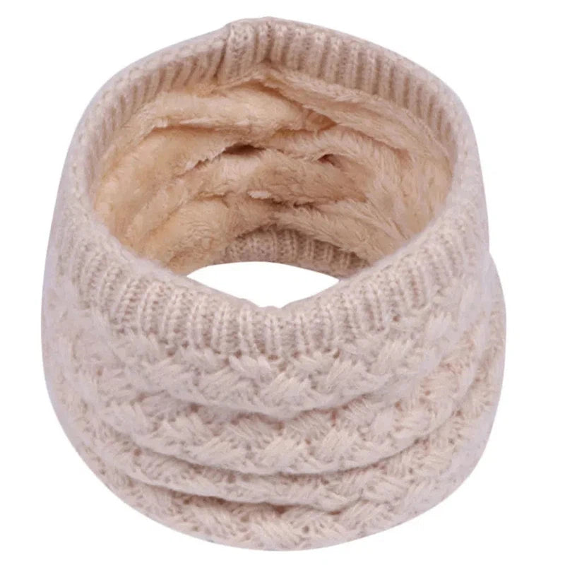 Snood Polaire Enfant Beige Clair 3-10 ans / 25*21cm