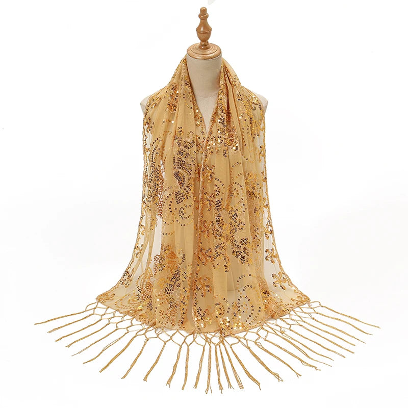 Etole Paillettes Sequins Jaune Doré 160*60cm
