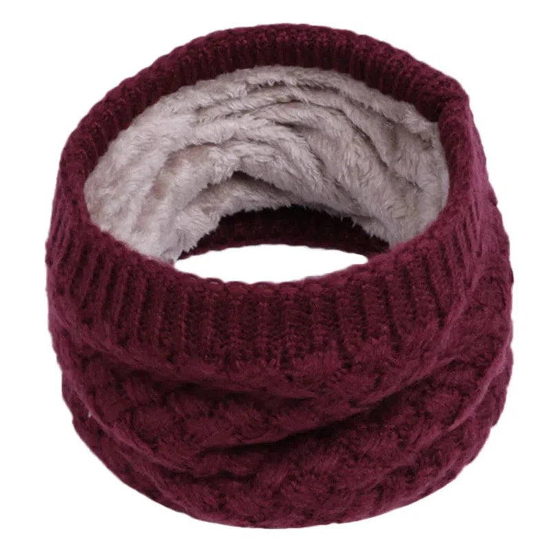 Snood Polaire Enfant Bordeaux 3-10 ans / 25*21cm