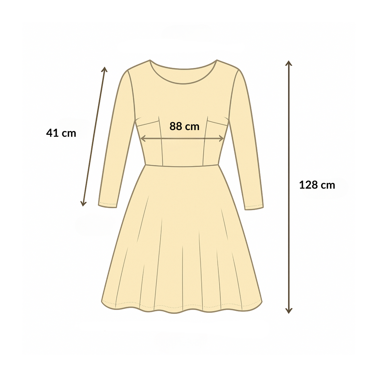 Robe Crochet de Plage Maxi Ajourée guide des dimensions - Noir - Beige - Blanc