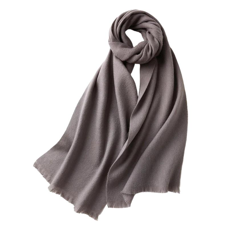 Echarpe Laine Fine Femme Gris 32*190cm