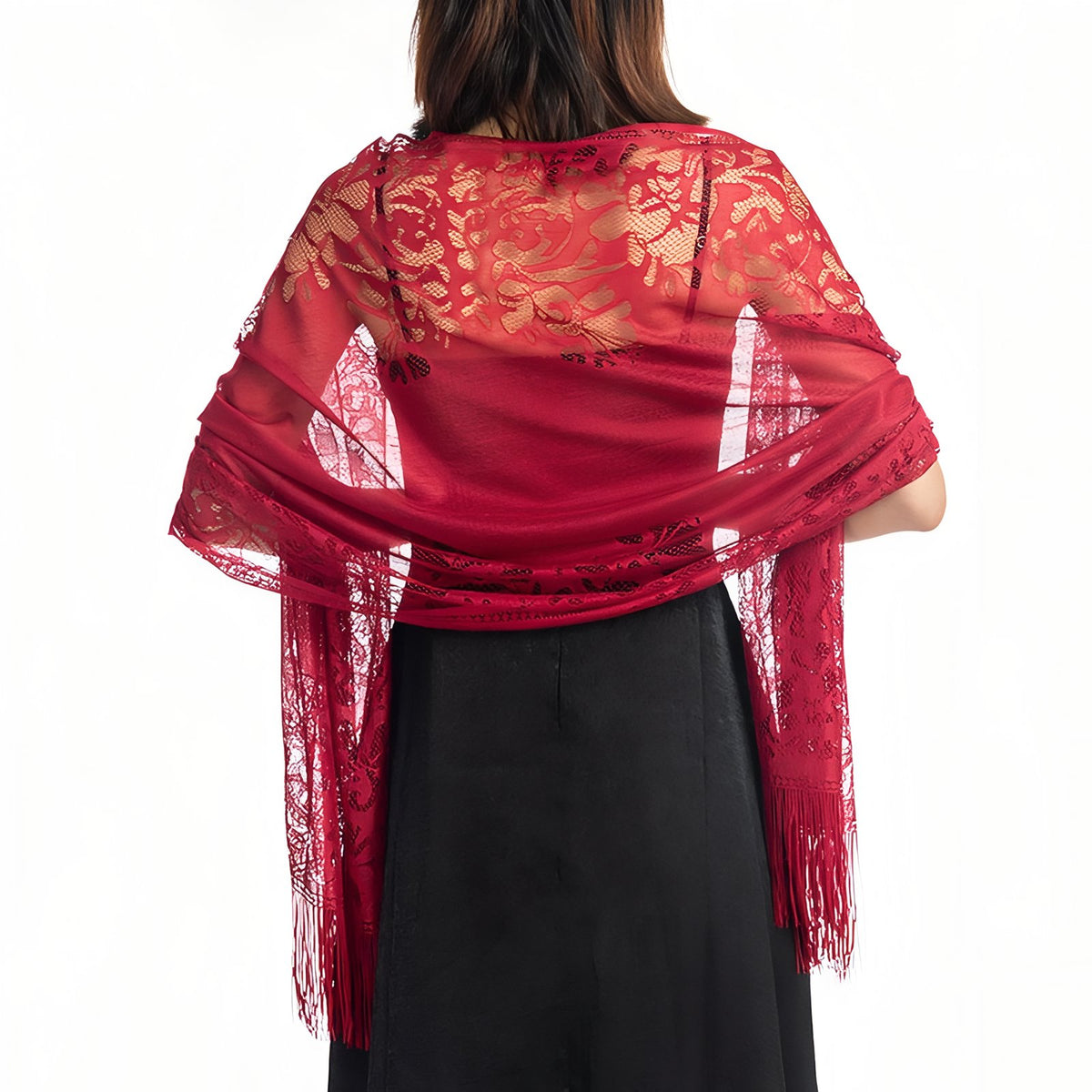 Etole Cérémonie Femme Dentelle - Fuchsia - 185*65cm