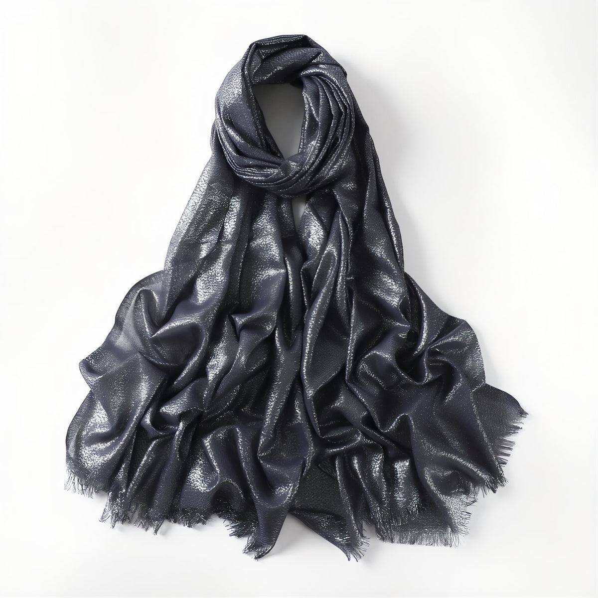 Echarpe Pailletée - Bleu Nuit - 200*80cm