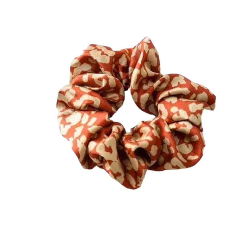 Chouchou Léopard Terracotta et Beige 
