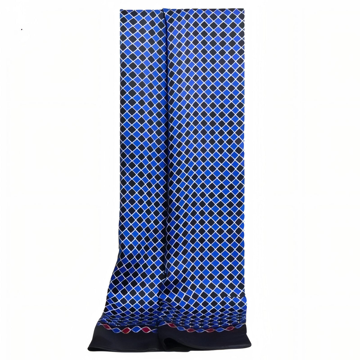 Echarpe de Soie Homme deux écharpes alignées - Bleu et Noir