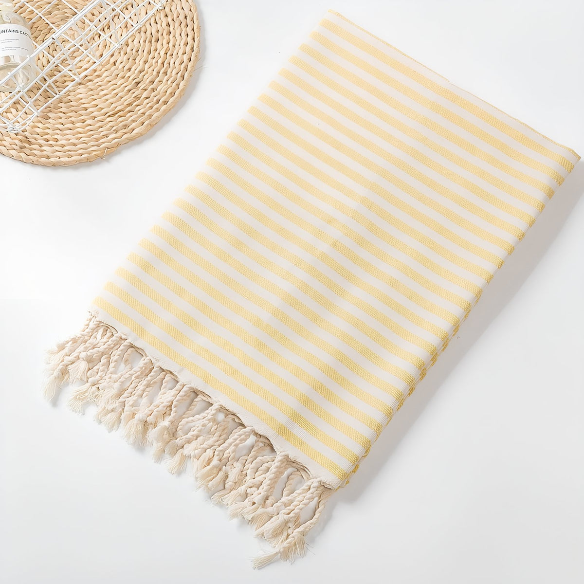 Fouta et Sac de Plage - Jaune / Jaune (+sac)