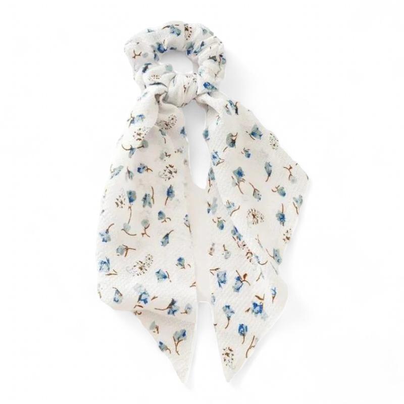 Chouchou Foulard Cheveux Blanc 