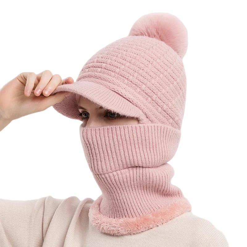 Bonnet Casquette Echarpe Rose Poudré 56-60cm
