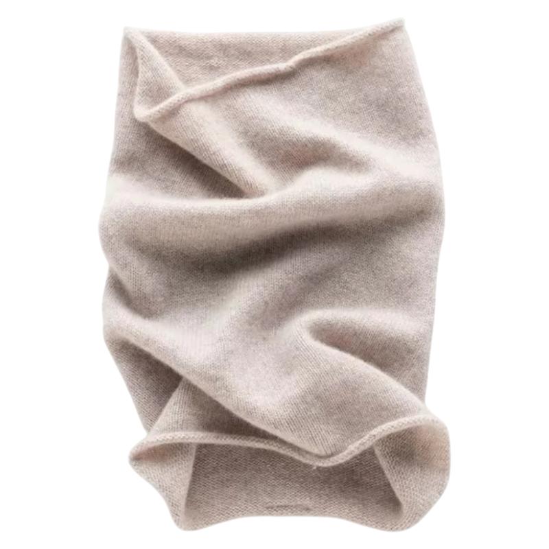 Cache Cou Cachemire Femme - Beige Clair - 30*22cm
