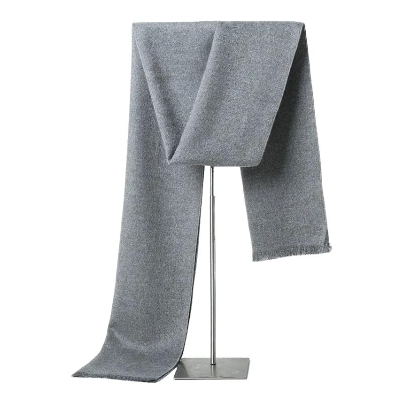 Echarpe Cachemire Homme Grise Gris Clair 180*30cm