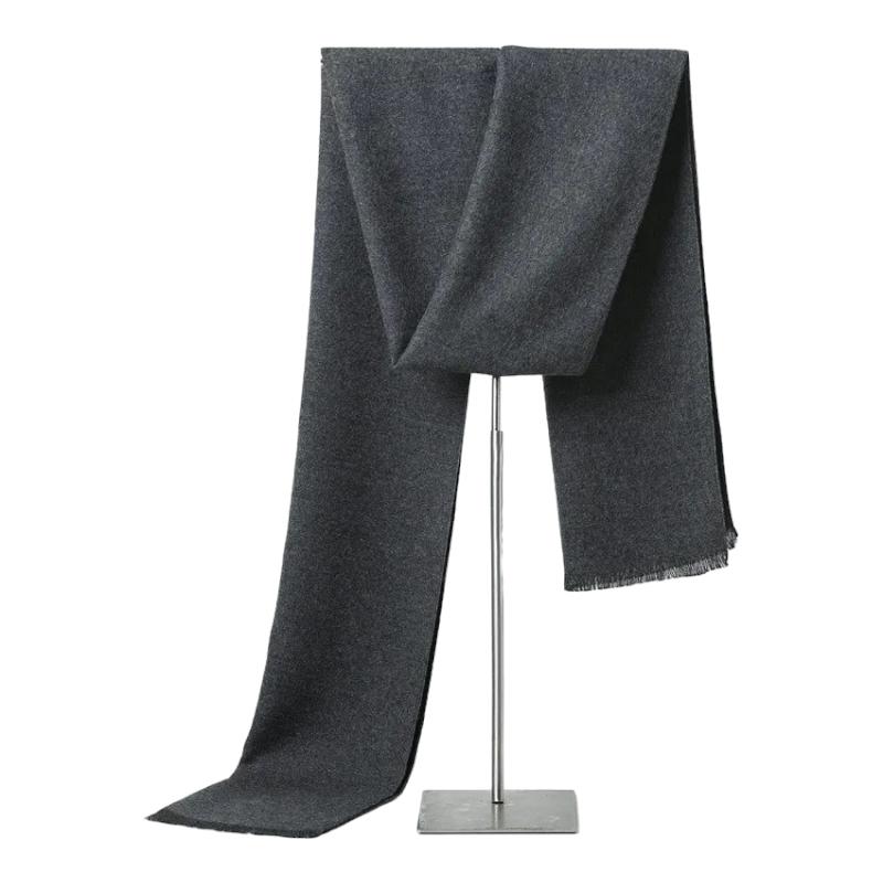 Echarpe Cachemire Homme Grise Anthracite et Charbon 180*30cm