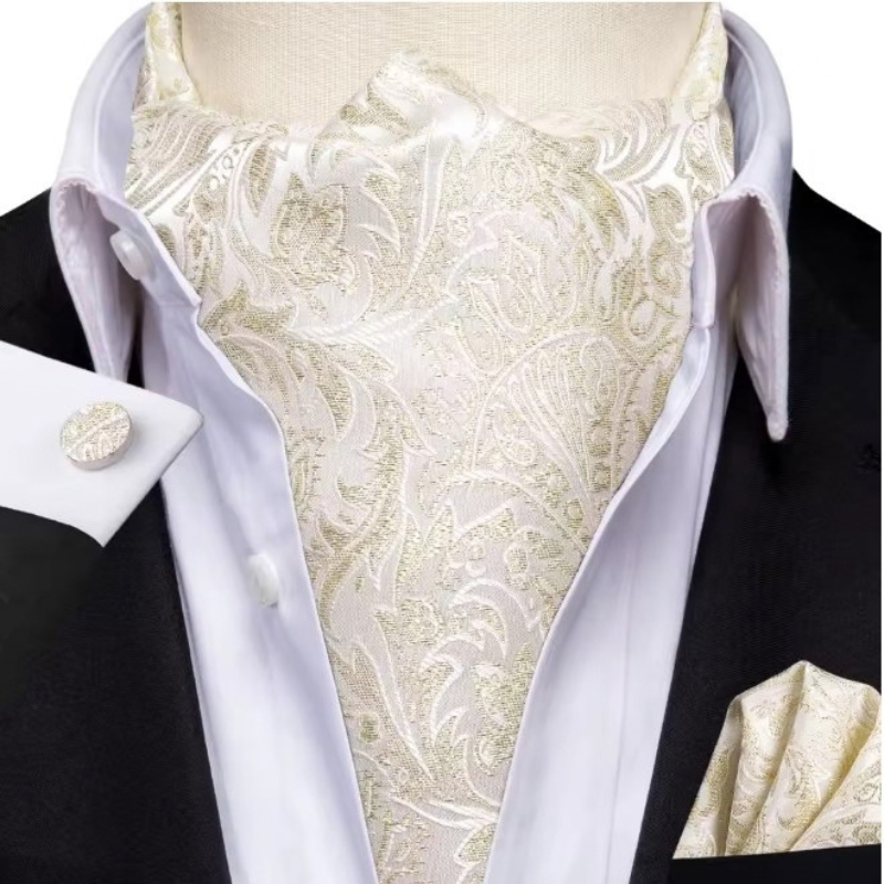 Cravate Ascot Soie - Blanc