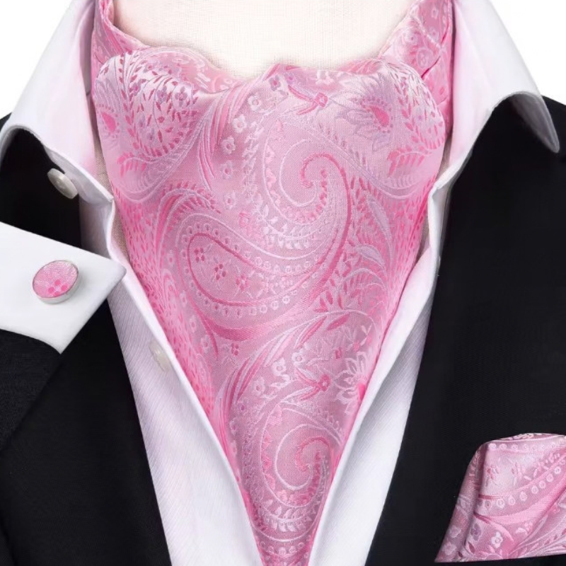 Cravate Ascot Soie - Rose
