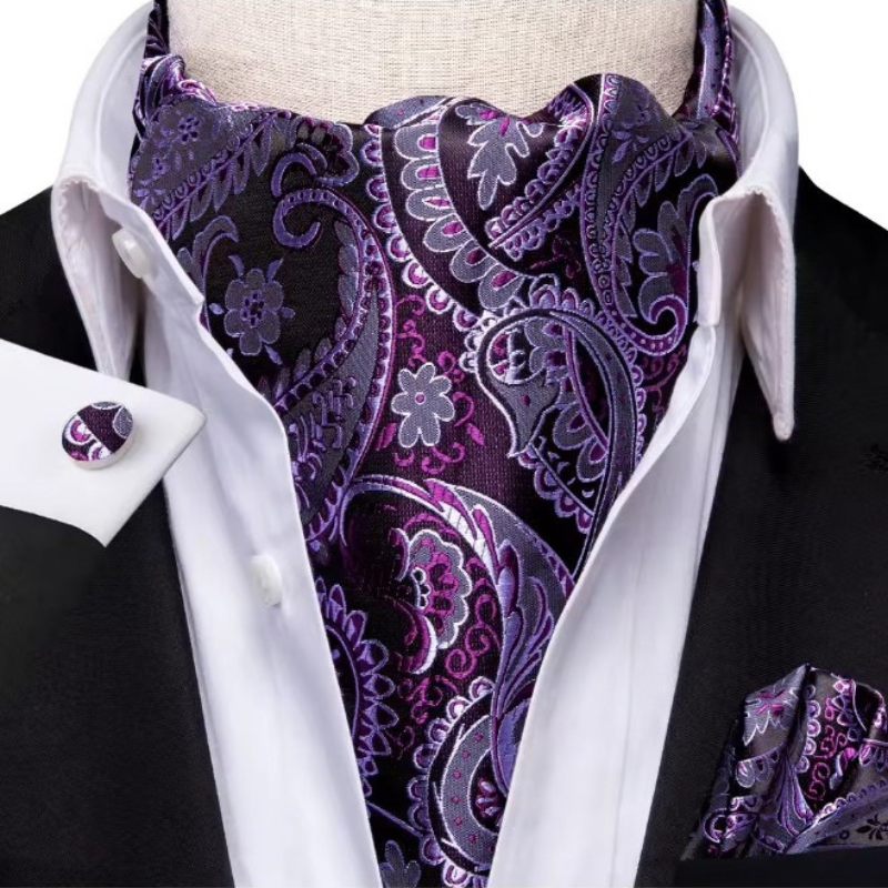 Cravate Ascot Soie - Violet