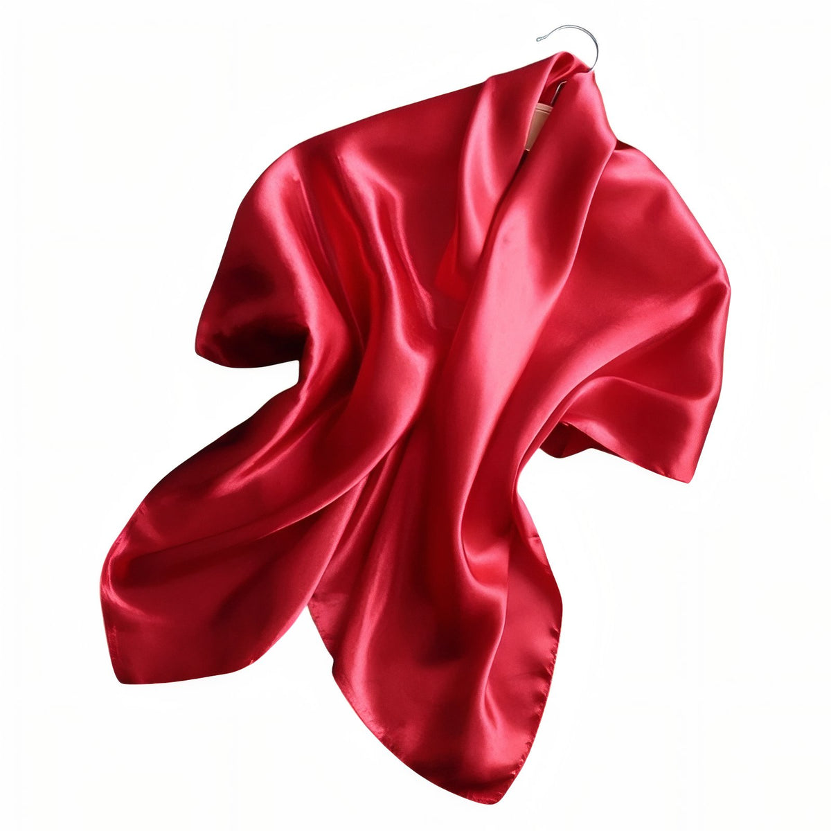 Petit Châle Etole de Soirée - Rouge Cerise - 90x90cm