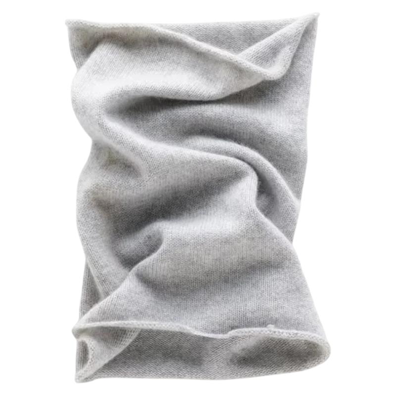 Cache Cou Cachemire Femme - Gris Clair - 30*22cm