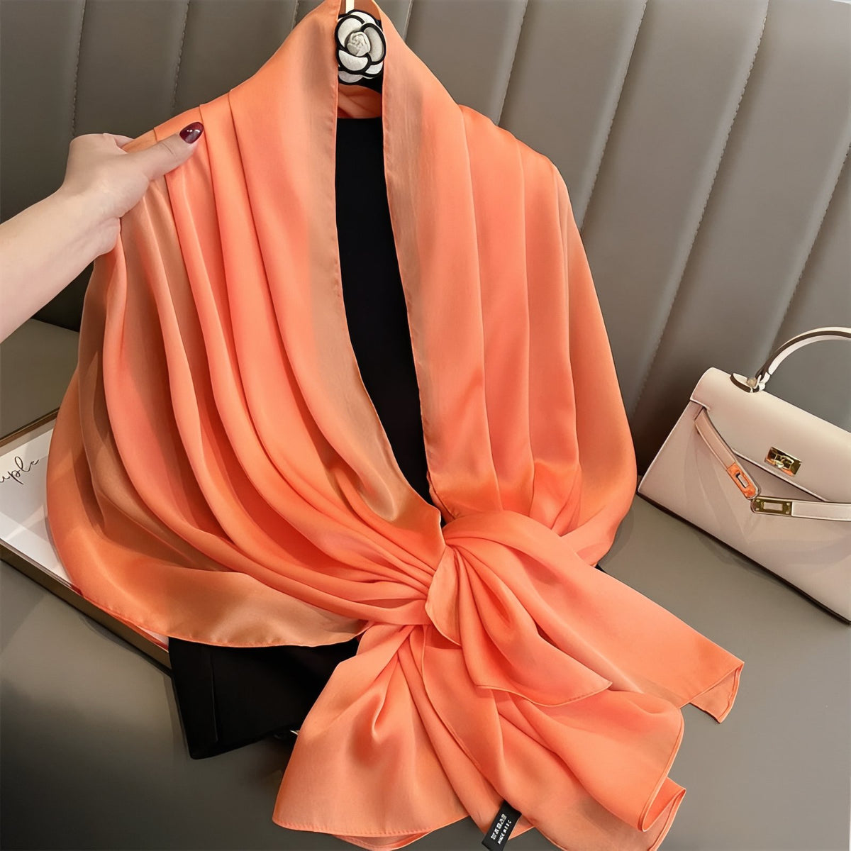 Etole Mousseline Mariage - Corail Doux - 90*180cm