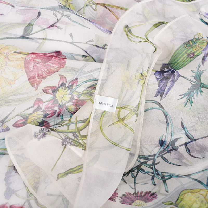 Foulard Femme Soie Imprimée 