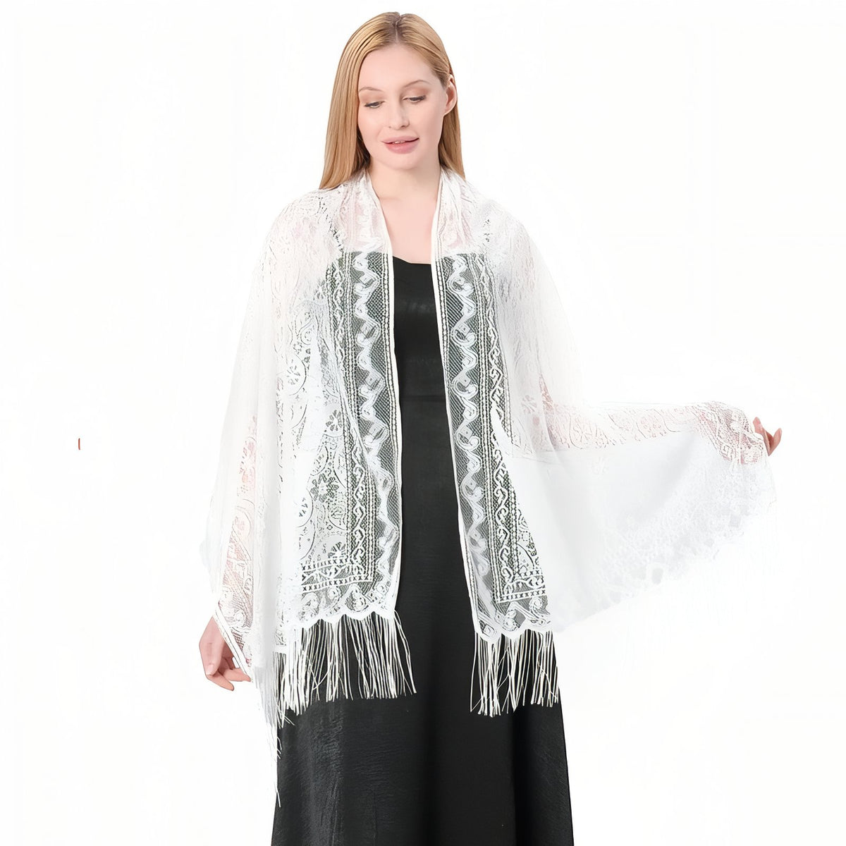 Etole Dentelle Blanc Femme - Blanc - 63*185cm