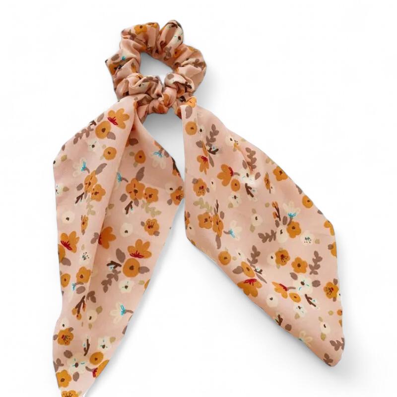 Chouchou Foulard Cheveux Pêche 