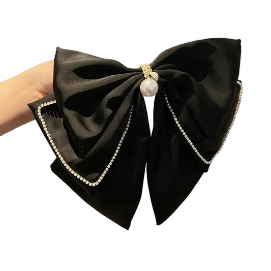 Noeud Papillon Foulard Cheveux Noir 