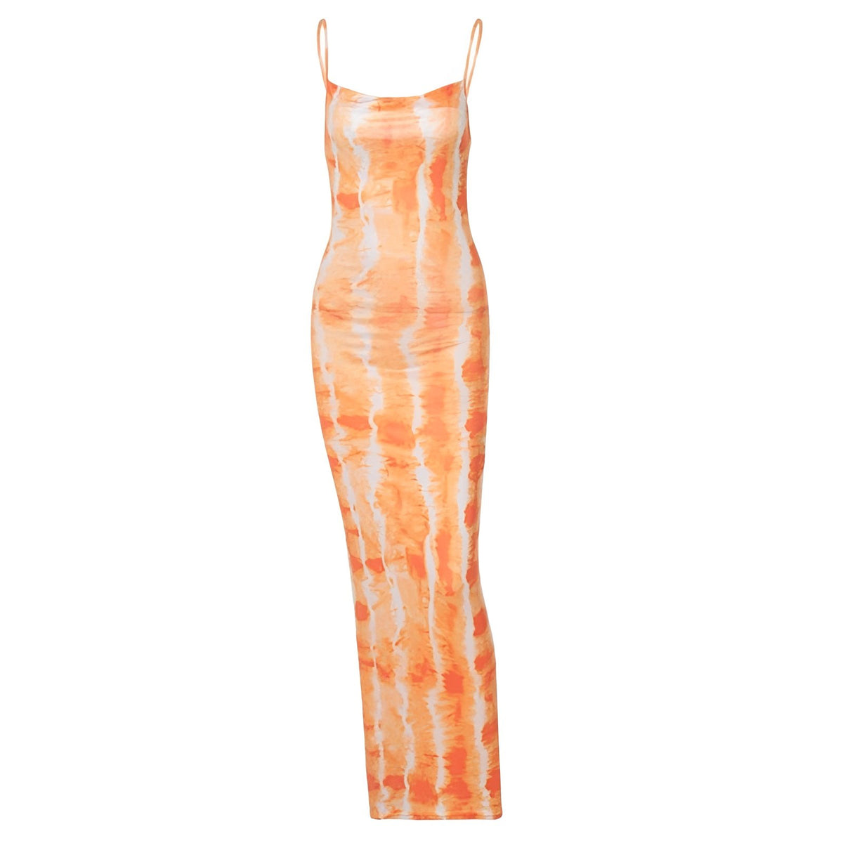 Robe Longue Eté Moulante - Orange