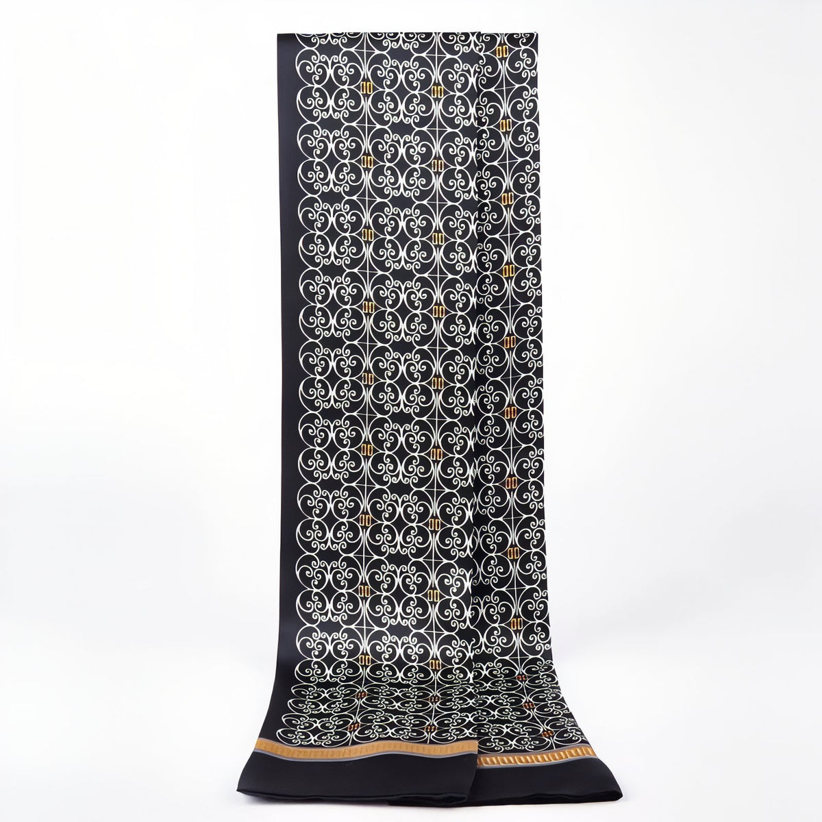 Echarpe de Soie Homme - Gris et Rouge