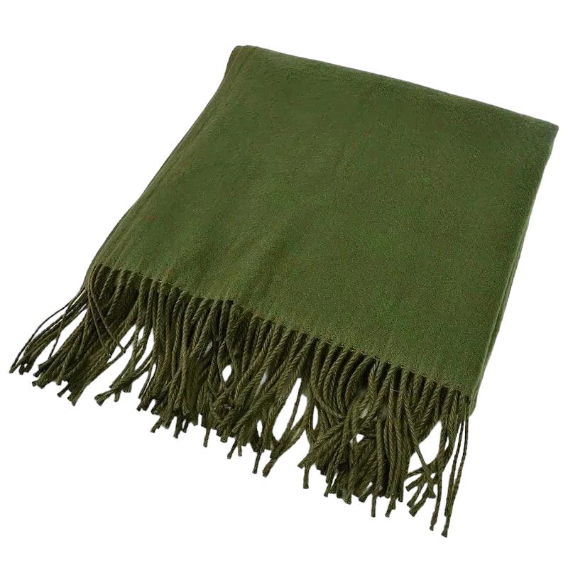 Echarpe Longue Femme Vert Olive 180*64cm