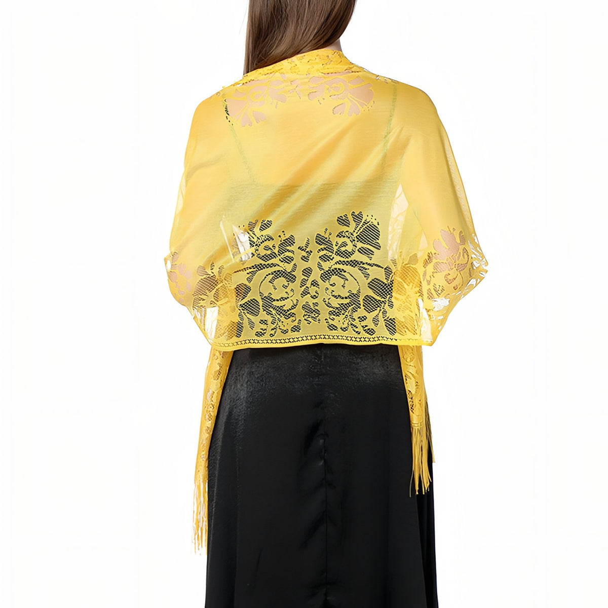 Etole Cérémonie Femme Dentelle - Jaune - 185*65cm