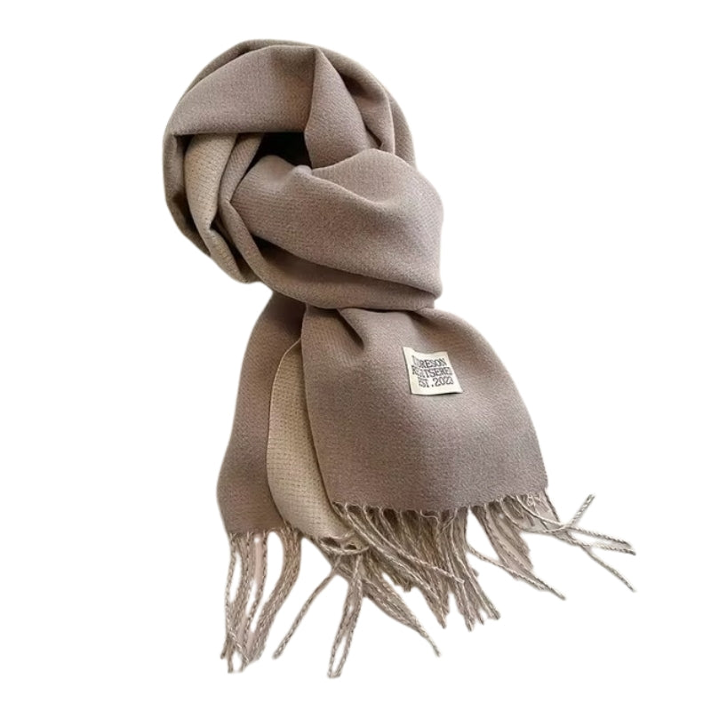 Echarpe Bicolore - Beige et Gris