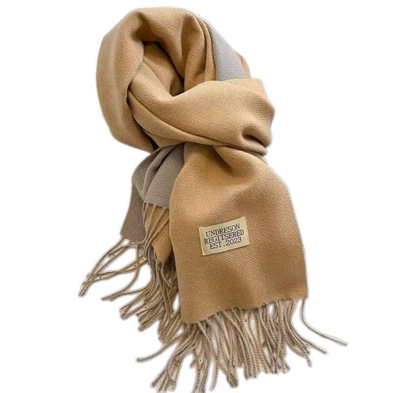 Echarpe Bicolore - Beige Sable et Beige Pâle