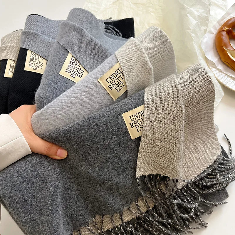 Echarpe Bicolore - gamme de coloris gris et beige