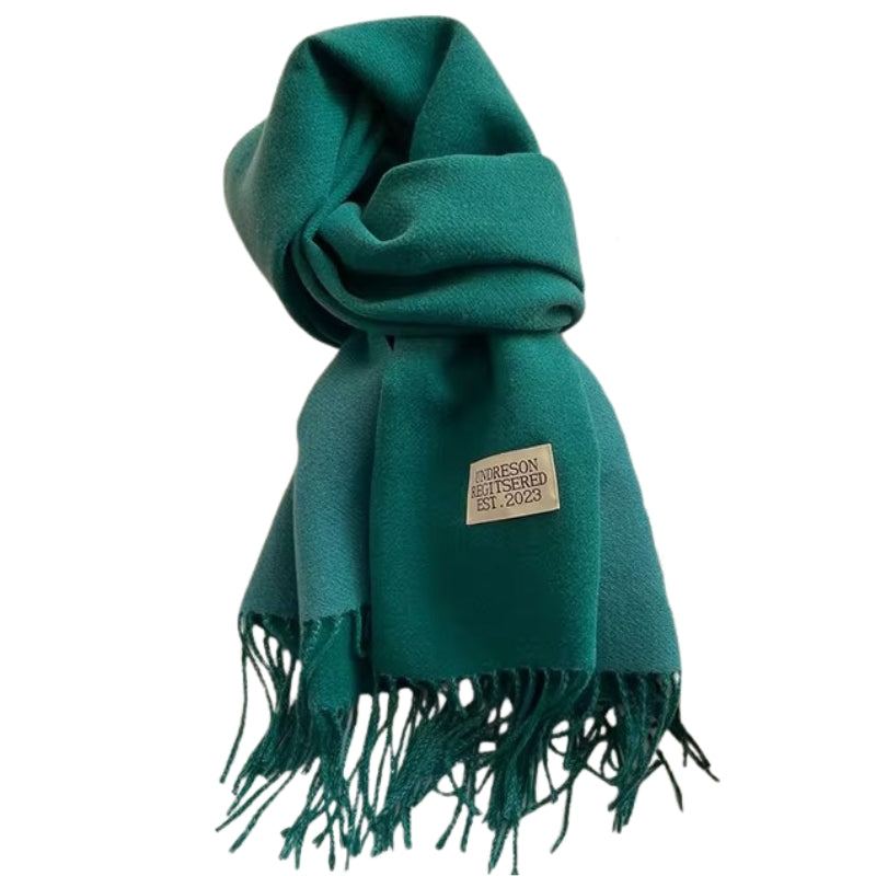 Echarpe Bicolore - Vert Canard et Vert Foncé