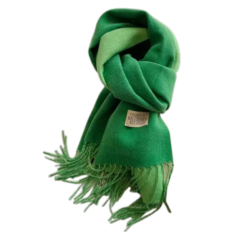 Echarpe Bicolore - Vert Émeraude et Vert Pomme