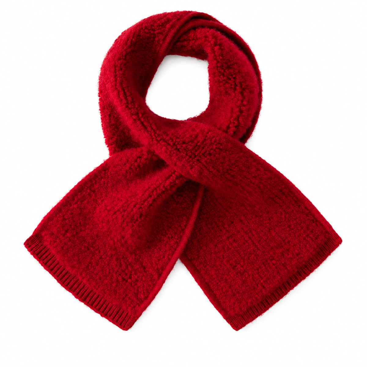 Écharpe Cachemire Tricotée - Rouge
