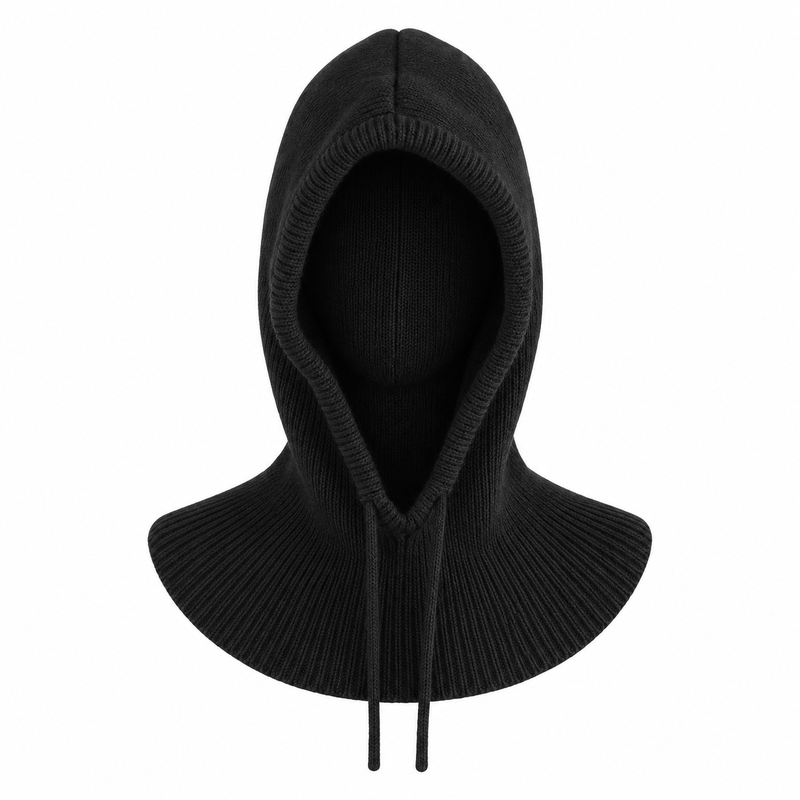 Echarpe Cagoule Noir 55-60cm