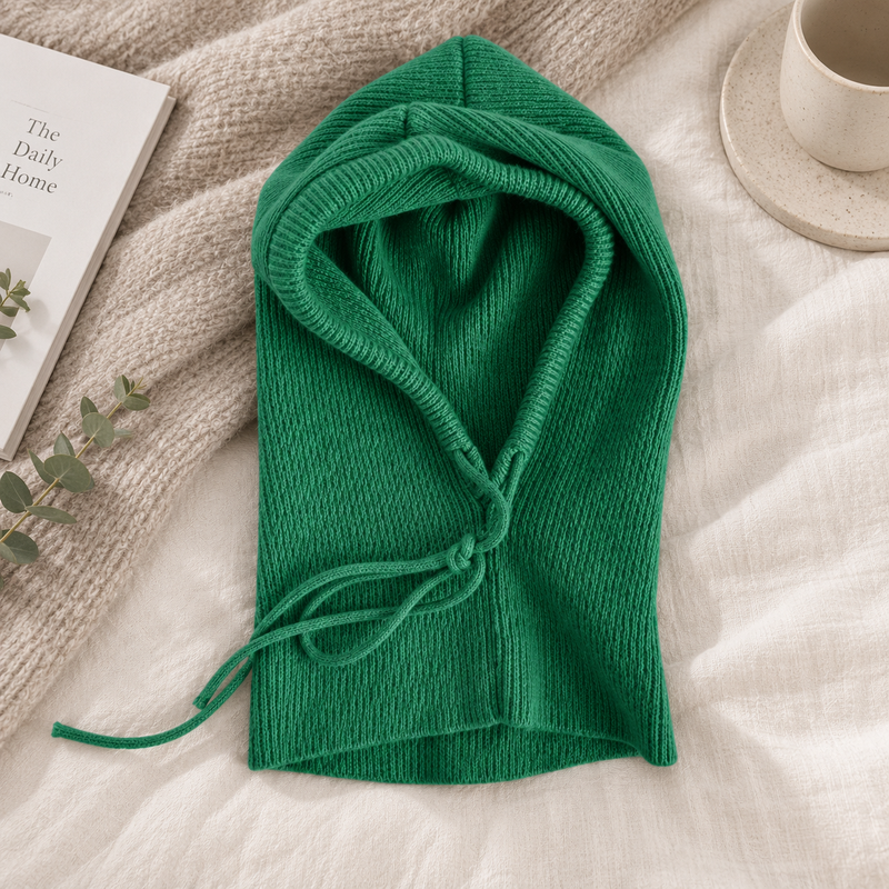 Echarpe Cagoule Vert posée
