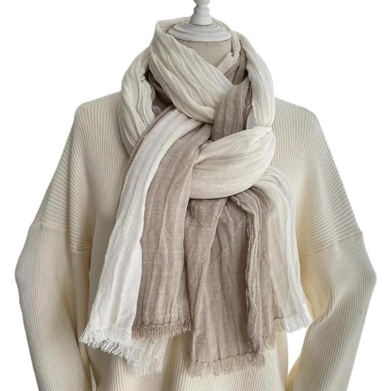 Chèche en Coton pour Homme - Beige Clair et Crème