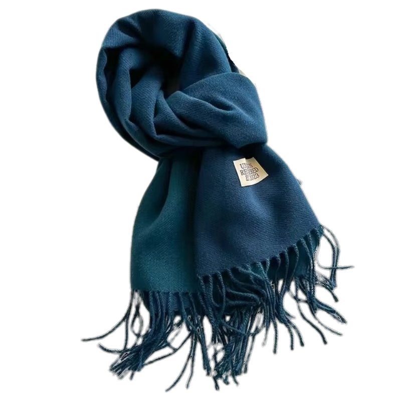Écharpe Deux Couleurs Bleu Canard