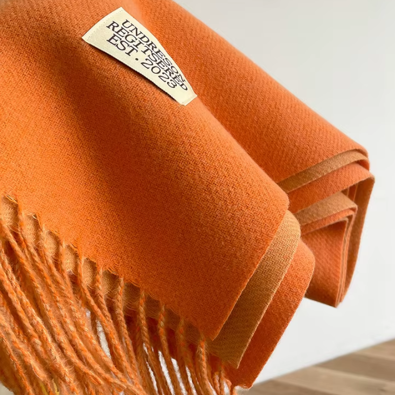 Écharpe Deux Couleurs - détail coloris orange