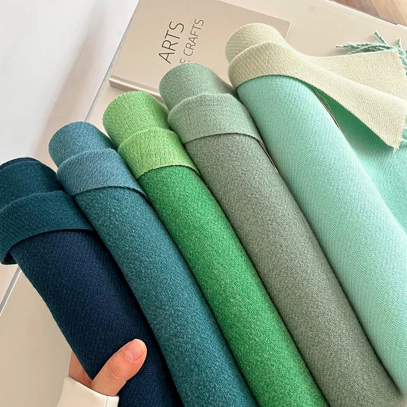 Écharpe Deux Couleurs - gamme de tons bleus et verts