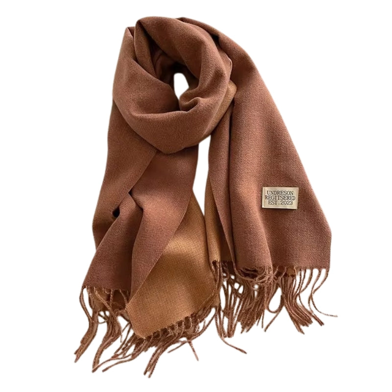 Écharpe Deux Couleurs Marron et Beige