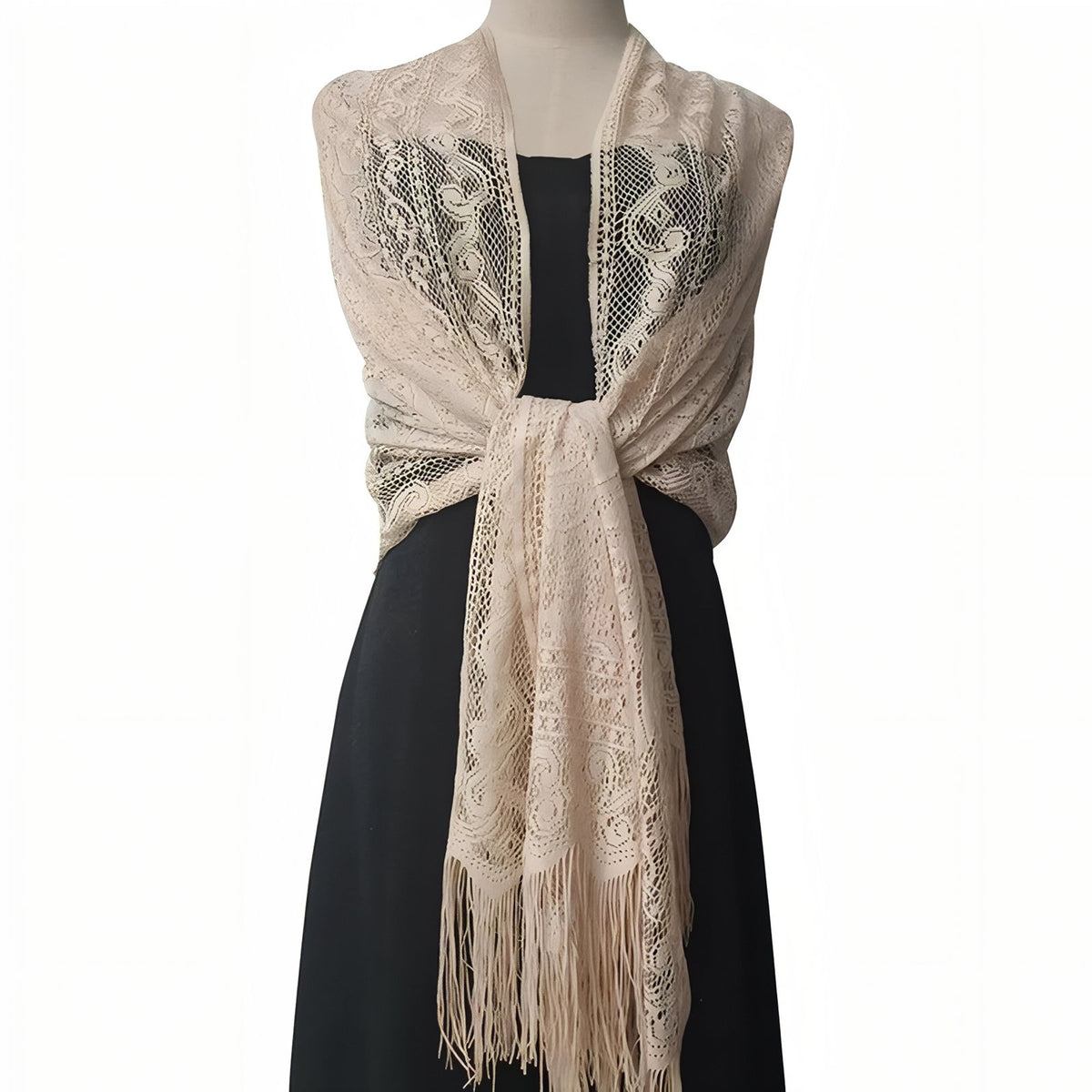 Etole Cérémonie Femme Dentelle - Beige - 185*65cm
