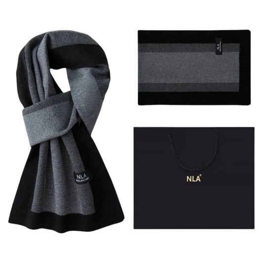Echarpe pour Costume Homme - Gris et Noir - 180*30cm