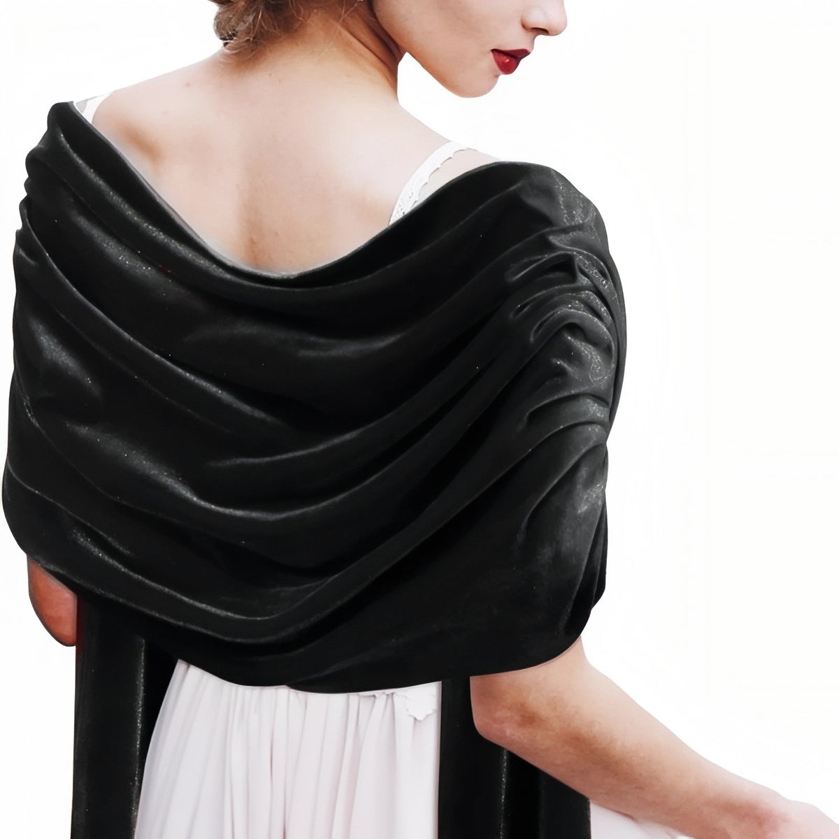 Châle Etole Chic Velours - Noir - 70×180cm
