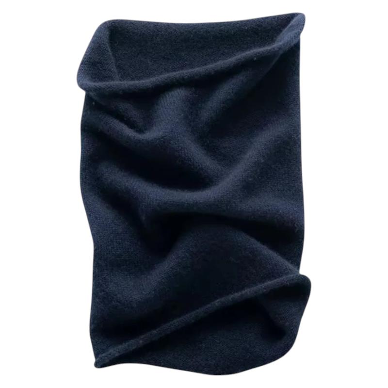 Cache Cou Cachemire Femme - Bleu Marine - 30*22cm