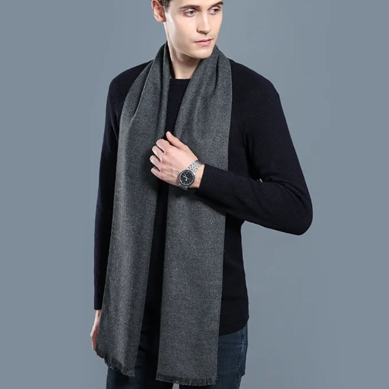 Echarpe Cachemire Homme Grise 