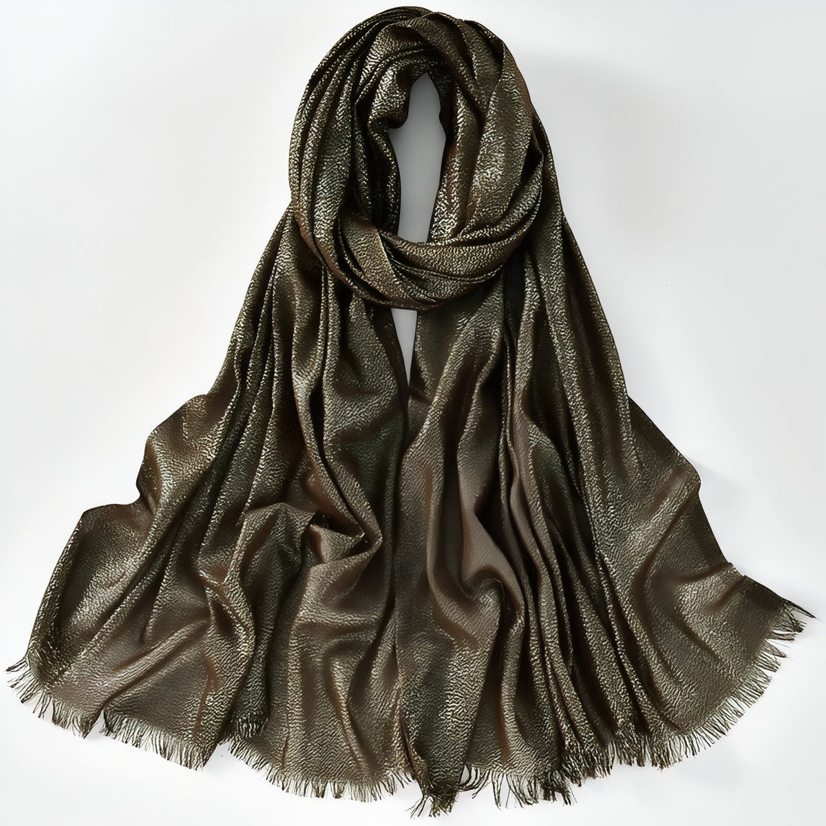 Echarpe Pailletée Femme - Marron - 200*80cm