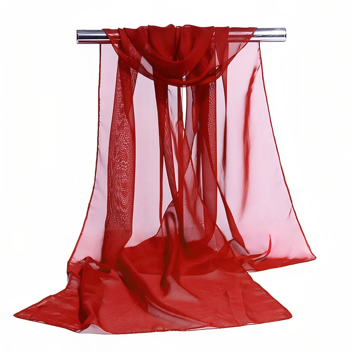 Châle de Soirée Femme - Rouge - 160x50cm